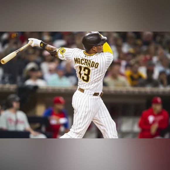 Nike Authentic San Diego Padres Manny Machado #13 Baseball Jersey Men’s Sz: L - Picture 5 of 9